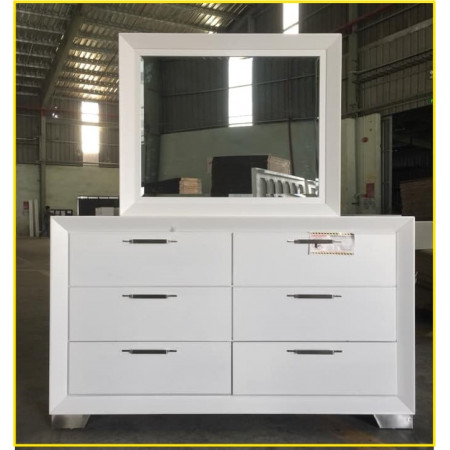 AC7303A-DM - Lifestyle : Tủ Ngang 06 Ngăn Kéo Và Khung Gương